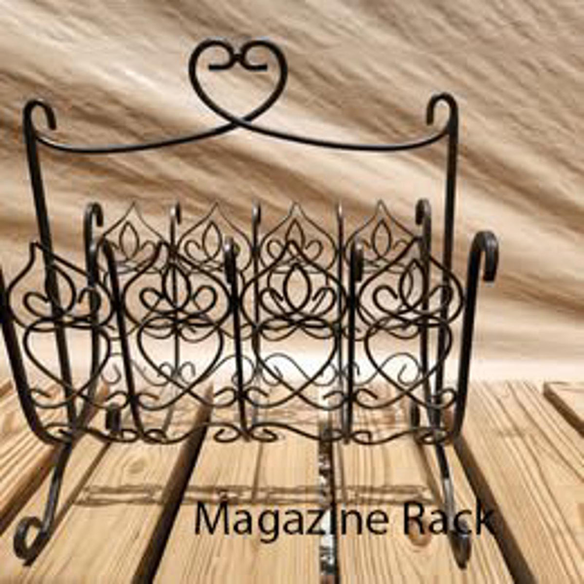 Beautiful Wrought Iron Magazine/Book Rack