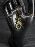 Gorgeous Emerald Crystal Necklace, Fashion, Pendant, 16 in.