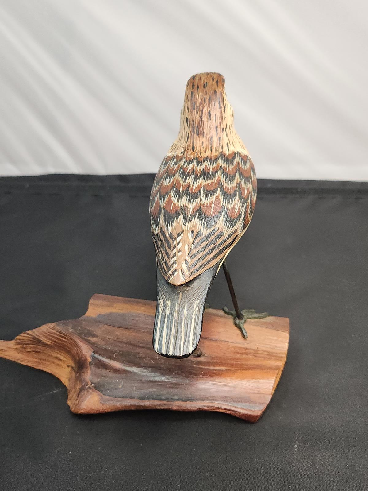 Wildlife Sandpiper Wood Carving, Handcarved, Signed/Dated, L. McLaughlin, 1975