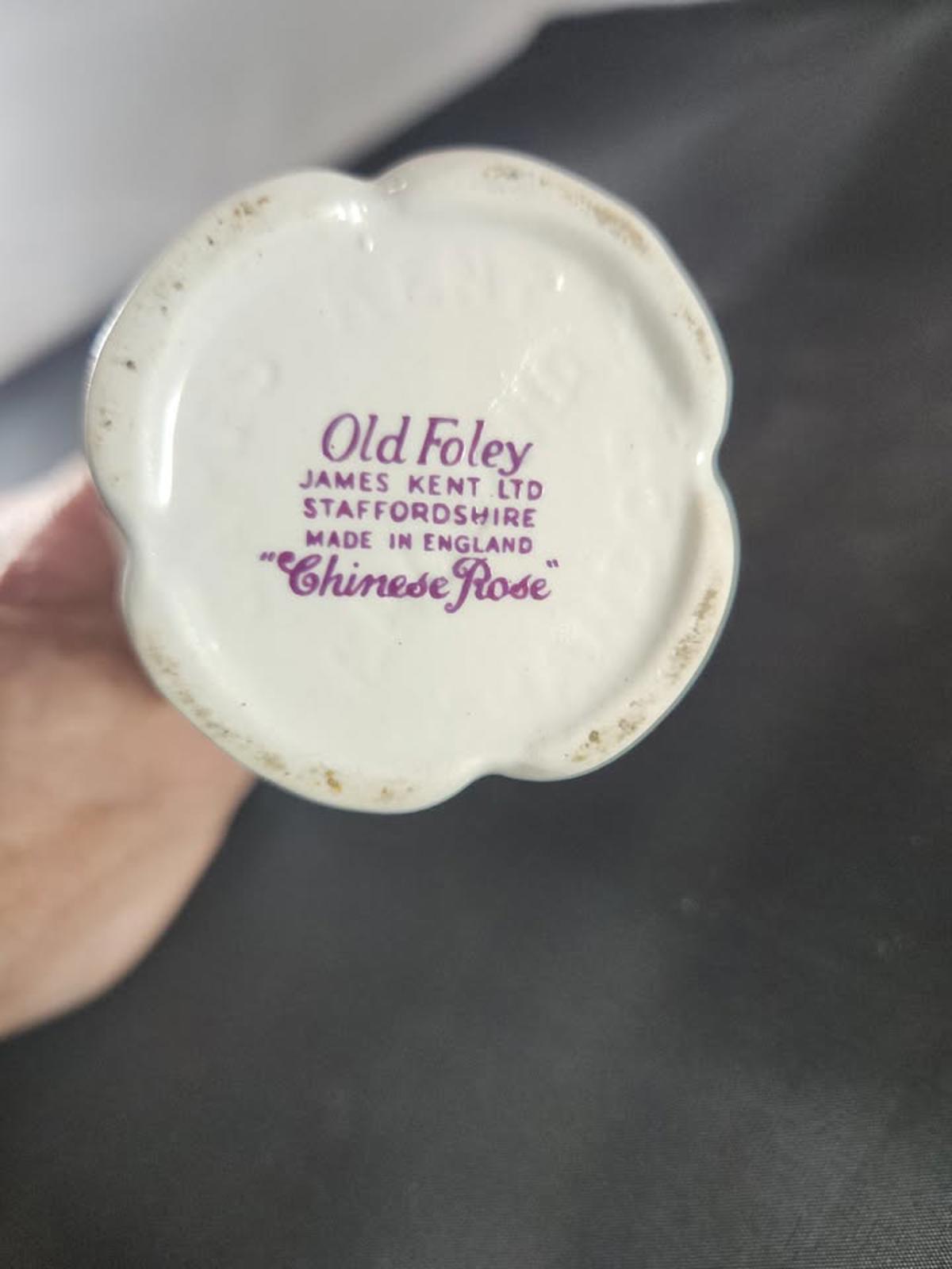 Lovely Old Foley Pitcher and Plate Small Detailed Collectible James Kent Ltd.