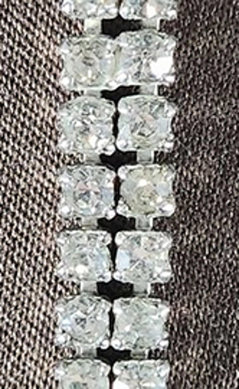 Sparkling Double Strand Rhinestone Necklace Vintage 7.5 Inches