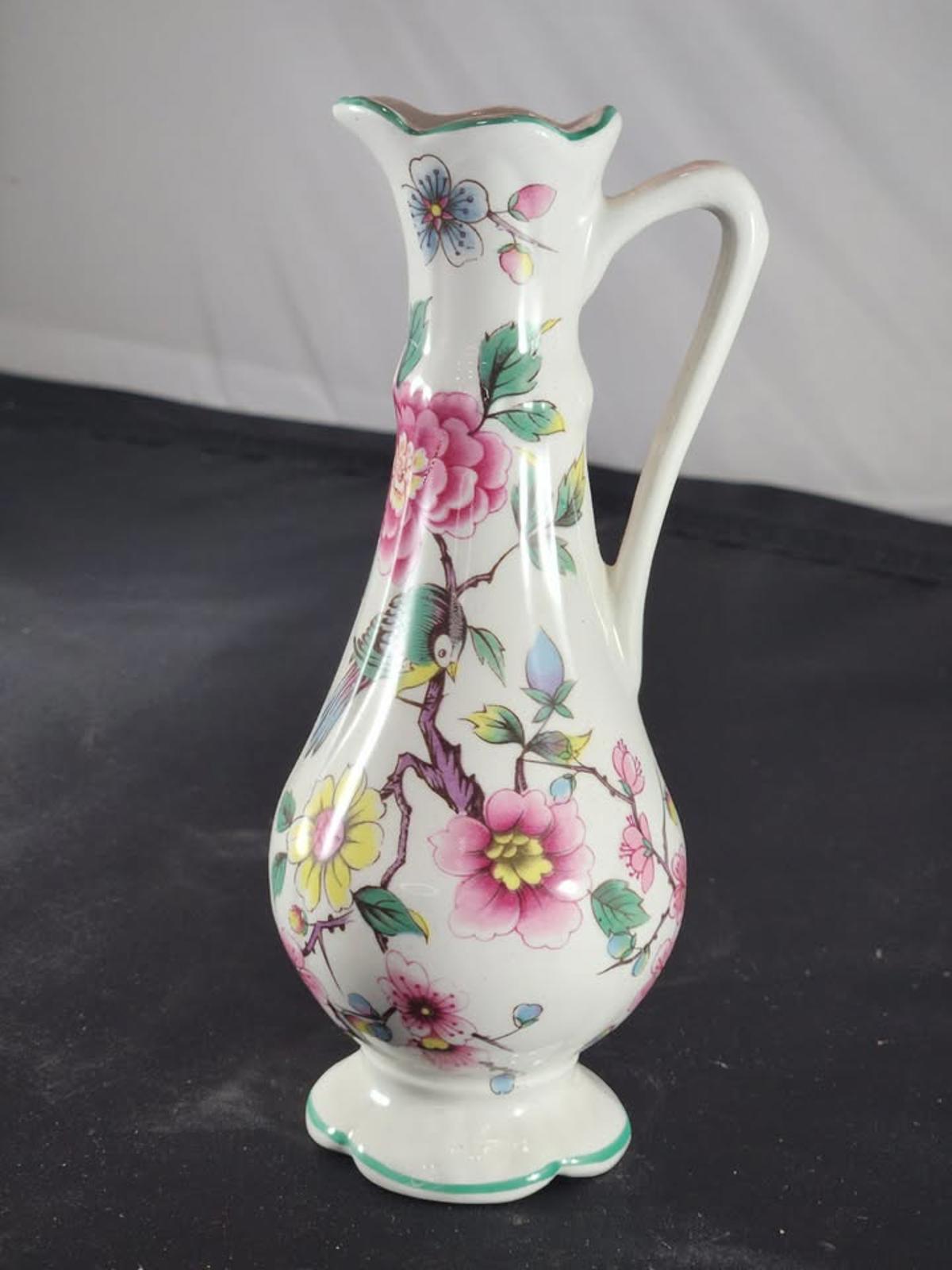 Lovely Old Foley Pitcher and Plate Small Detailed Collectible James Kent Ltd.