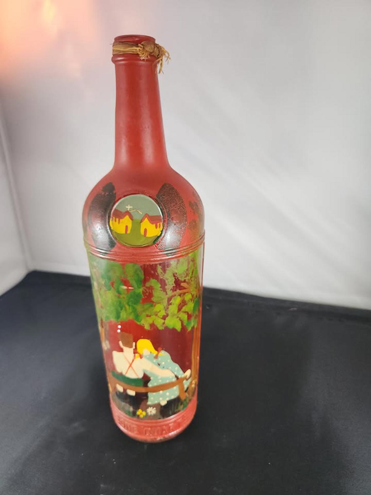 Antique & Historical Hand Painted "Old Mission" Bottle Collectible Rare Find