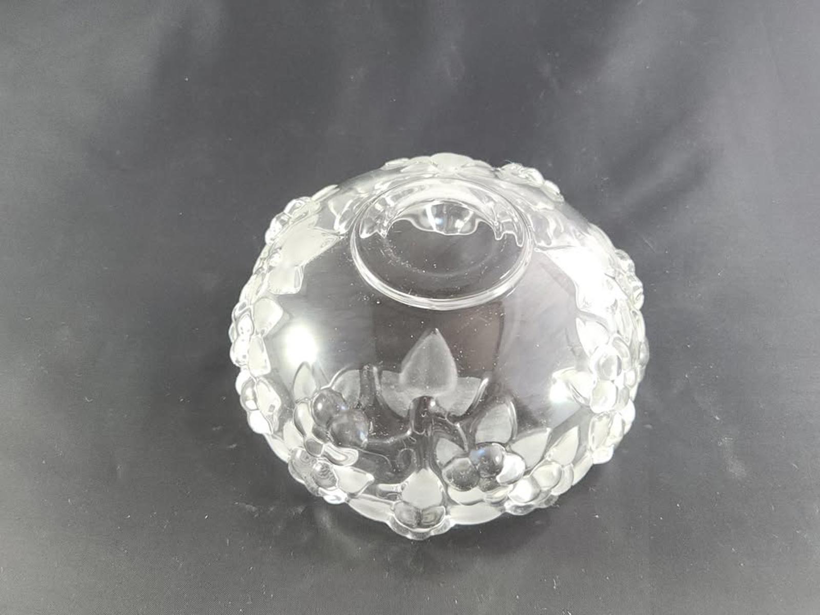 Vintage Mikasa Walther Glas Carmen Crystal Bowl Frosted Floral
