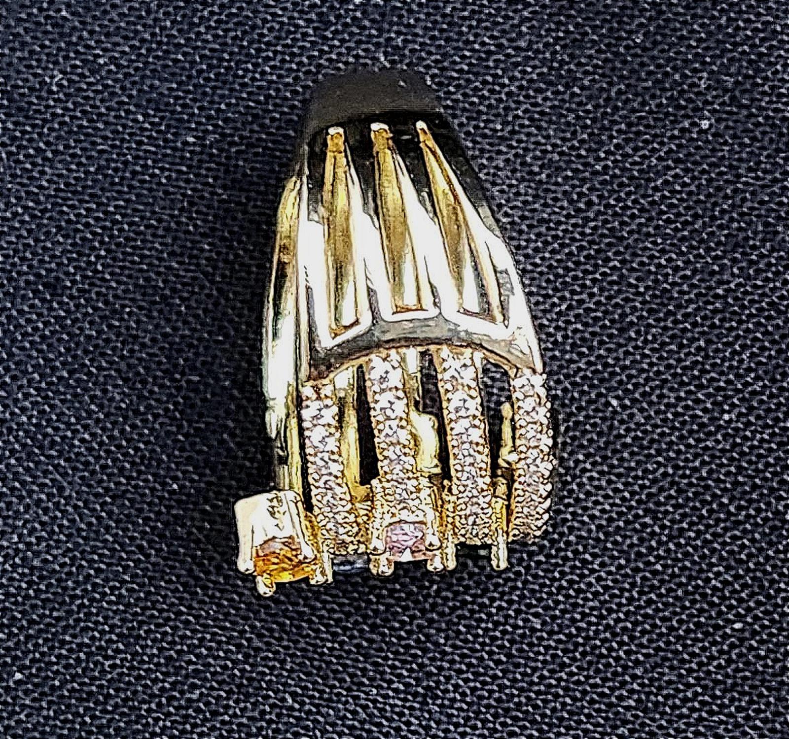 Fabulous Multi-Gemstone CZ Gold-Tone Ring with Pavé CZ Accents