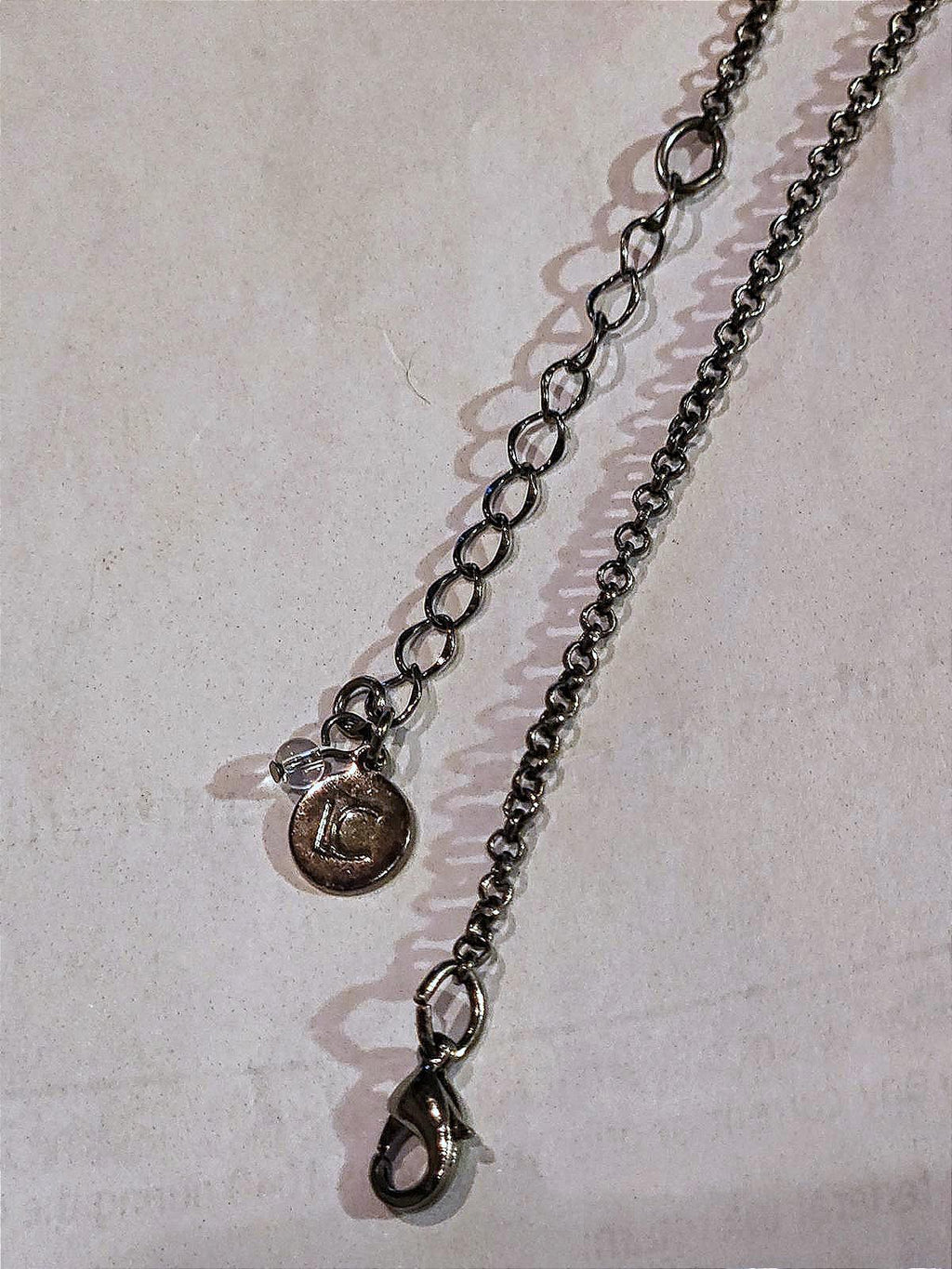 Awesome Liz Claiborne Black Floral Rhinestone Necklace