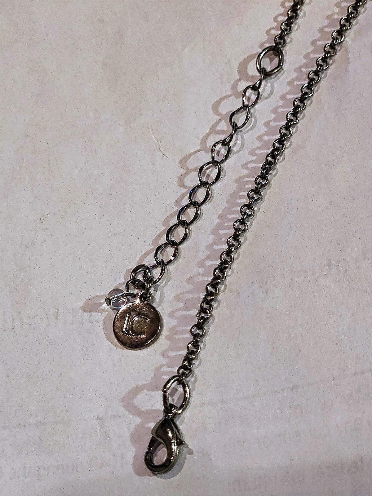 Awesome Liz Claiborne Black Floral Rhinestone Necklace