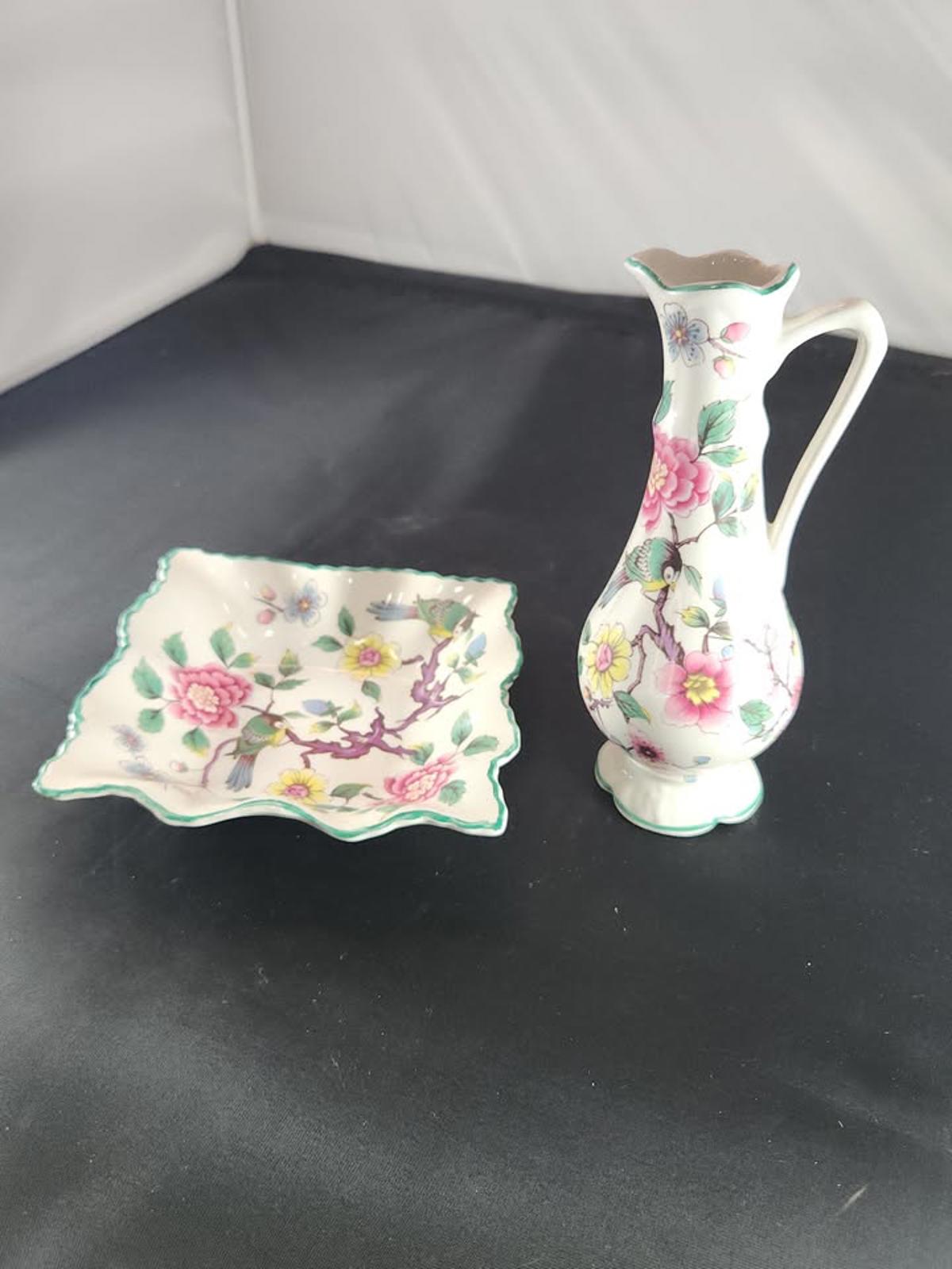 Lovely Old Foley Pitcher and Plate Small Detailed Collectible James Kent Ltd.
