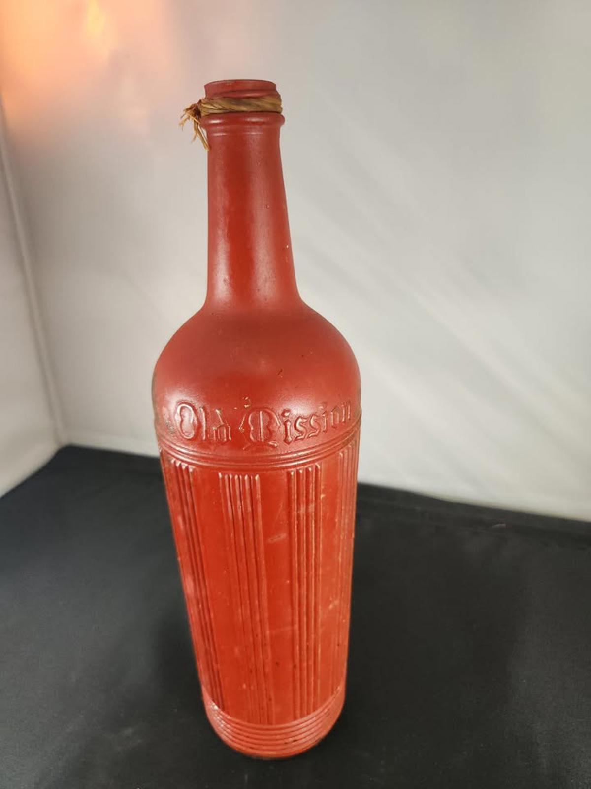 Antique & Historical Hand Painted "Old Mission" Bottle Collectible Rare Find