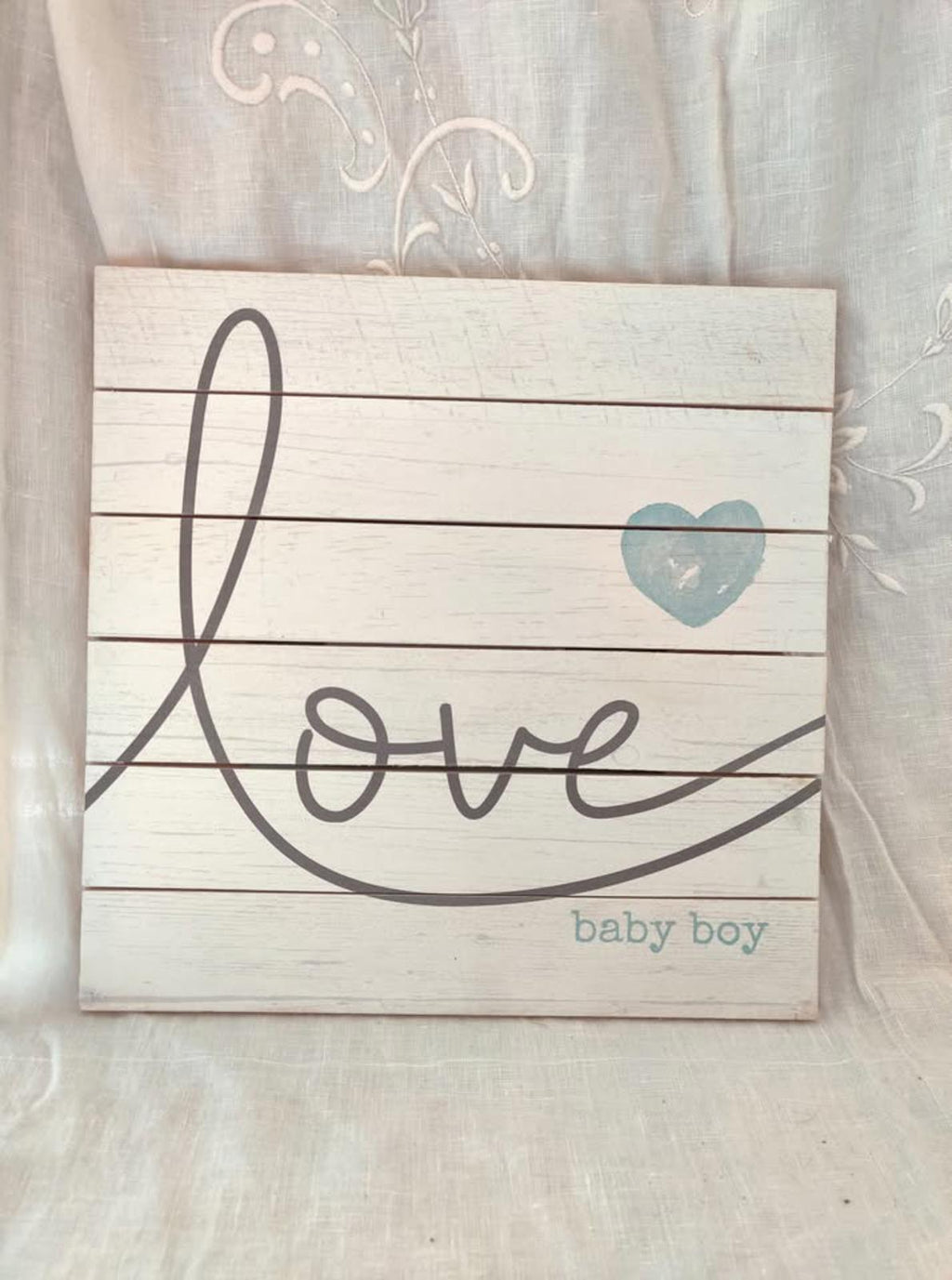Wonderful Baby Boy Love Plaque - Wood Pallet, Antique White