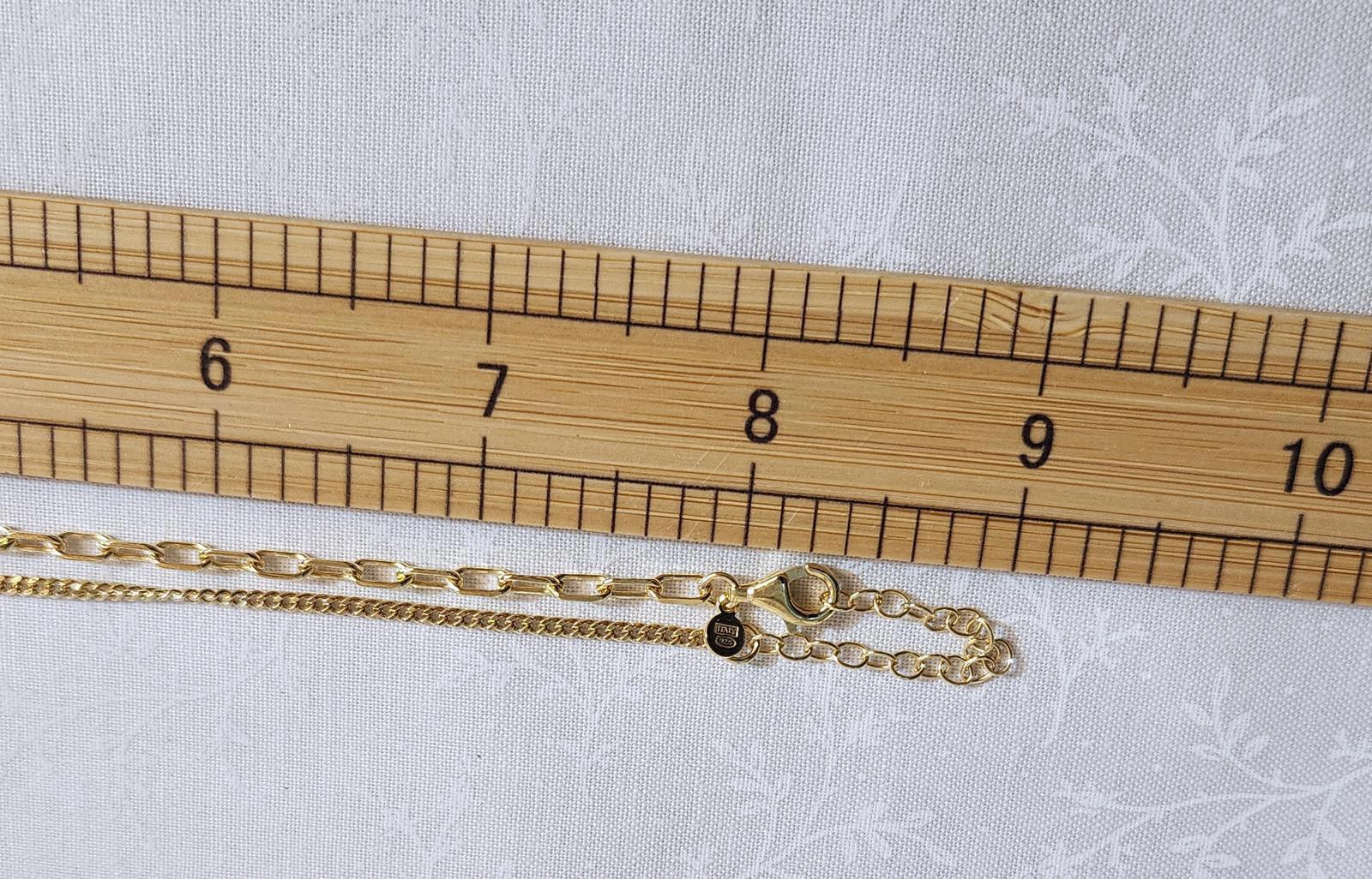 Awesome Gold Sterling Lariat Necklace - Box & Paperclip Chain, 16 Inch, Ladies