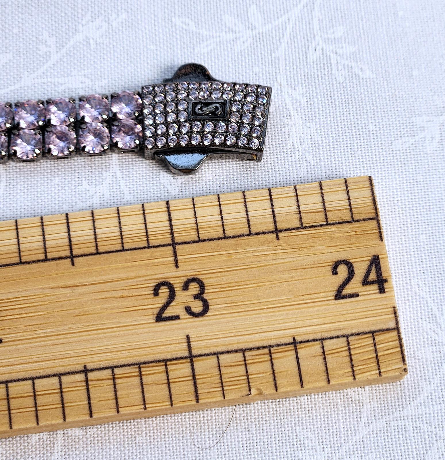 Incredible Double-Strand Tennis Necklace, Pale Lavender, 24 in Unisex - 46 Grams