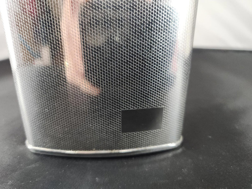 Vintage Stainless Steel 8oz Flask Curved With Screw Cap