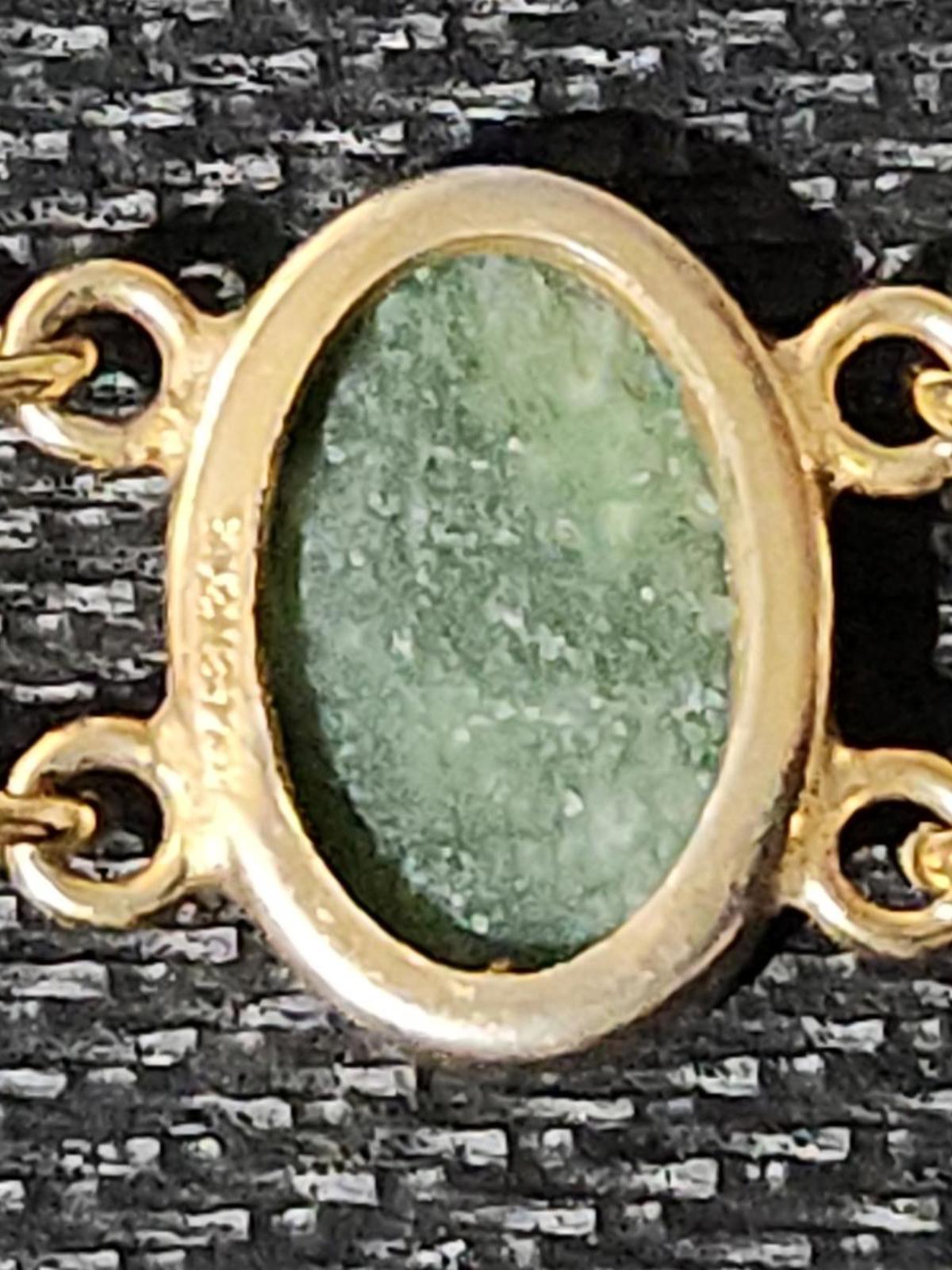 Vintage 1960s 12k GF, Double-Row, Pearl and Jade Bracelet