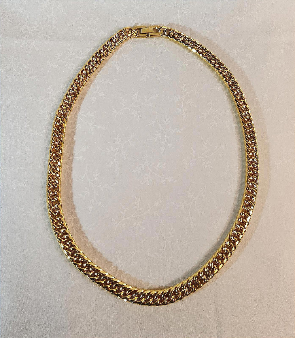 Glistening Gold Over Stainless Steel Cuban Necklace, 24 In., 124 Grams, Men's