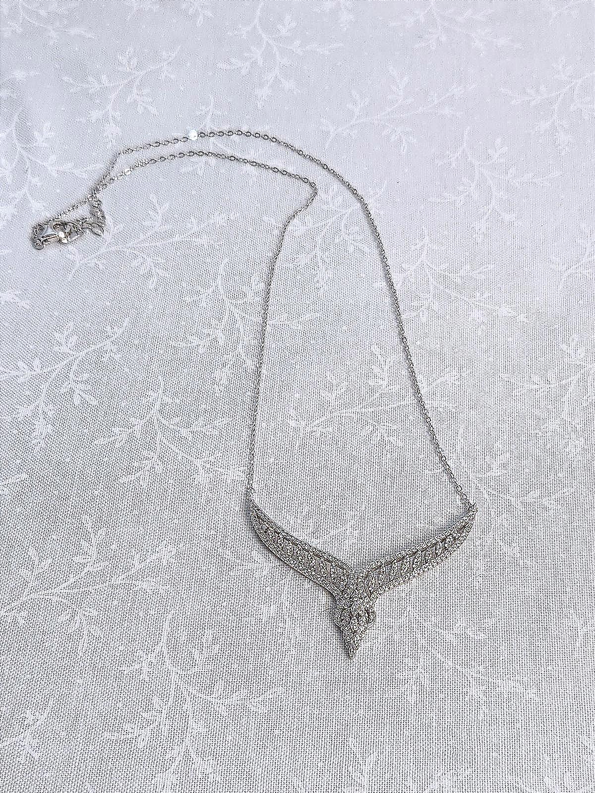 Fabulous Water Drop Choker Necklace Boasts Luxury AAA CZs In 925 Silver Ladies