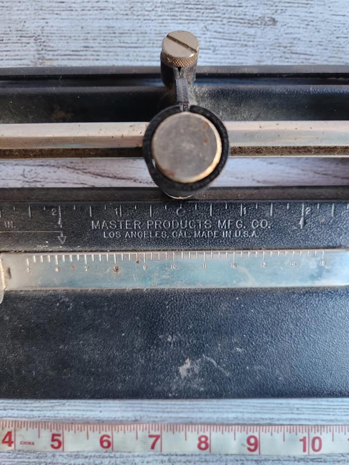Vintage Adjustable 3 Hole Punch Master Products Cast Iron