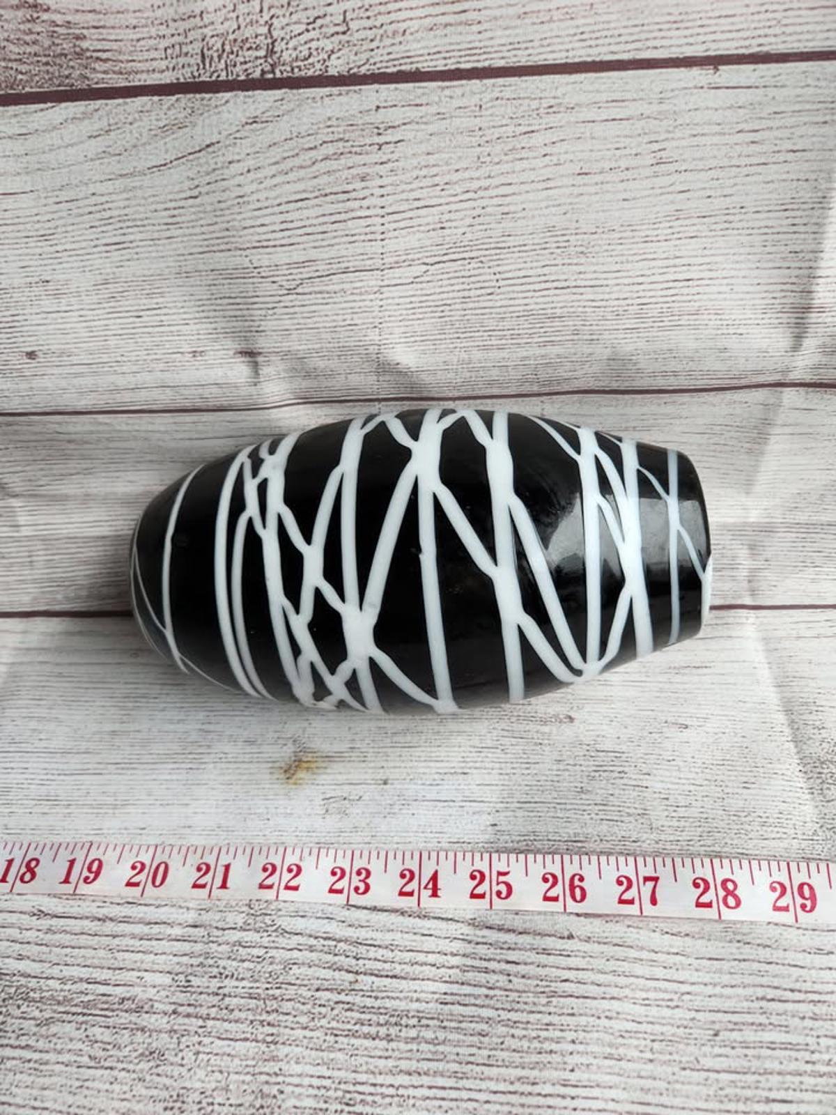 Super Fun Contemporary Vase Black and White