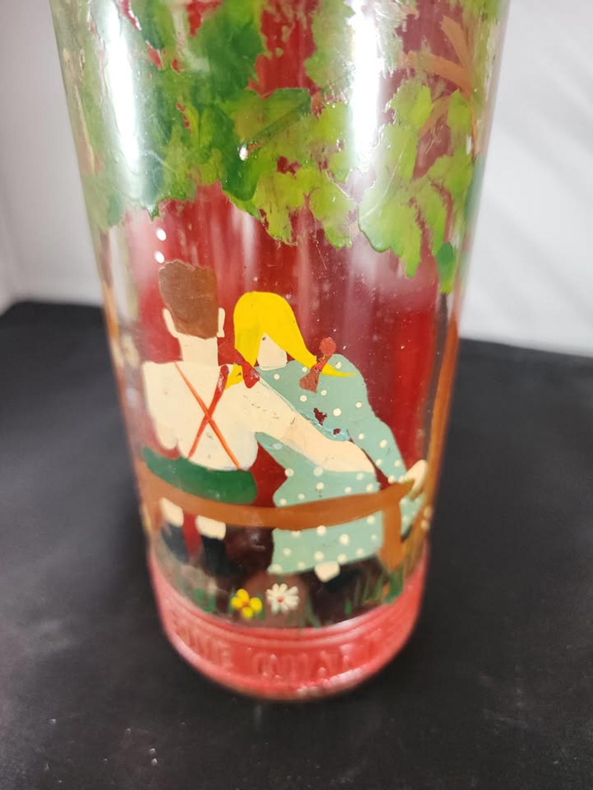 Antique & Historical Hand Painted "Old Mission" Bottle Collectible Rare Find