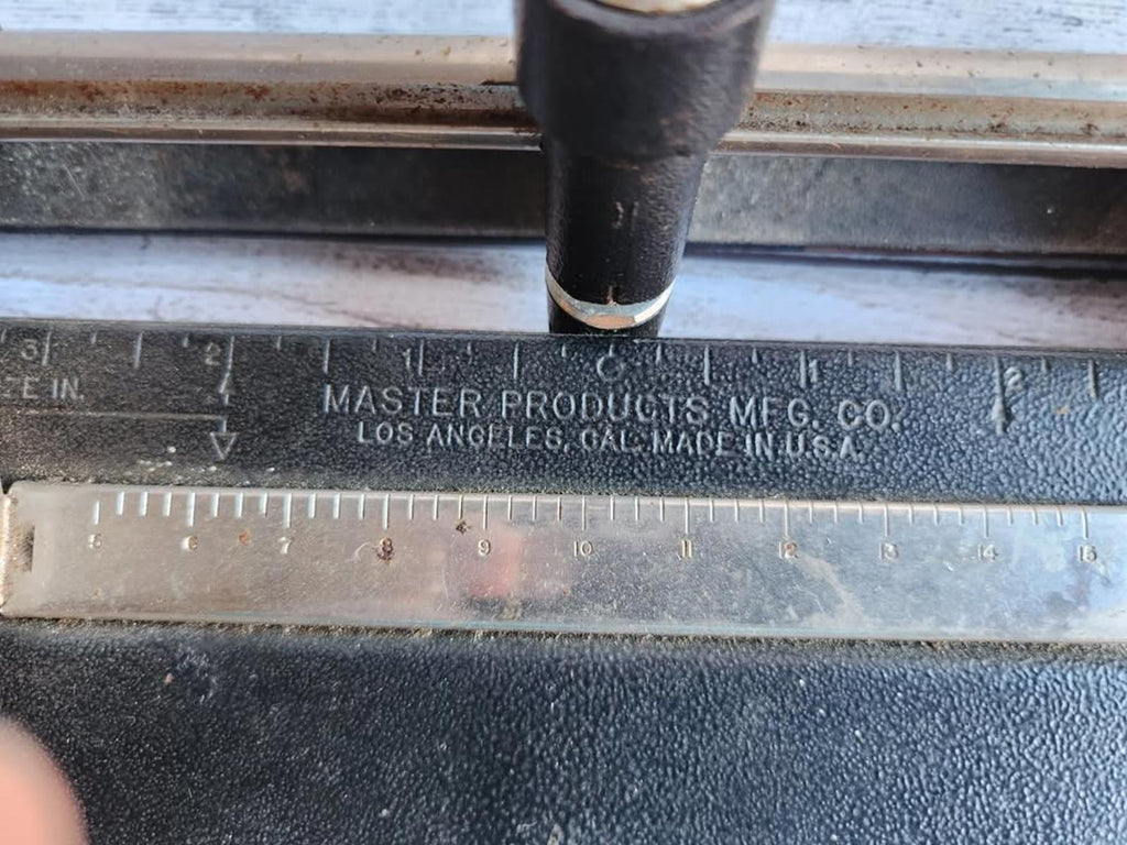 Vintage Adjustable 3 Hole Punch Master Products Cast Iron